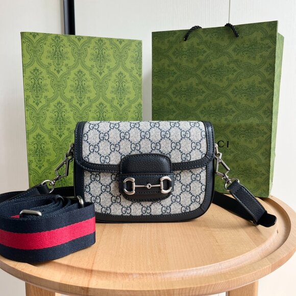 Gucci Horsebit 1955 Mini Schultertasche 658574-96IWN-4076 142084107 - Picture 1 of 9